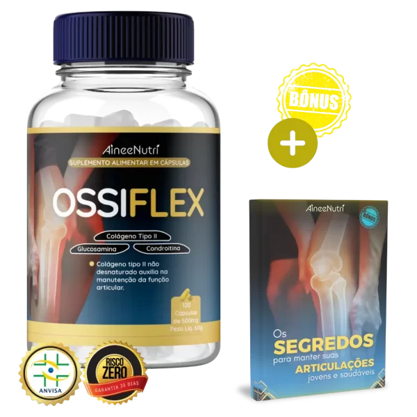 03 Potes OssiFlex + Ebook Bônus (03 MESES DE TRATAMENTO)